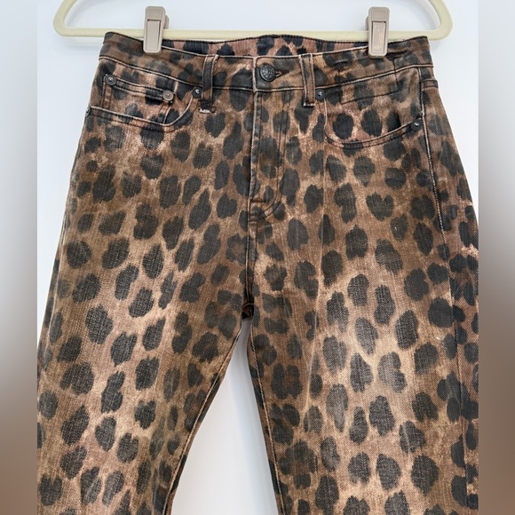 R13 Kick Jeans in Leopard - Picture 6 of 14